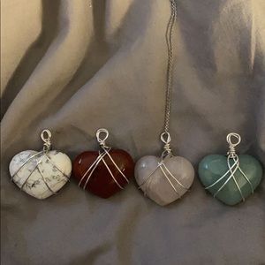 crystal wire wrapped necklaces